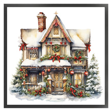 Load image into Gallery viewer, Huancan - Christmas Cottage - 50*50CM 14CT 2 Stamped Cross Stitch
