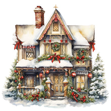 Load image into Gallery viewer, Huancan - Christmas Cottage - 50*50CM 14CT 2 Stamped Cross Stitch
