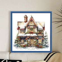 Load image into Gallery viewer, Huancan - Christmas Cottage - 50*50CM 14CT 2 Stamped Cross Stitch
