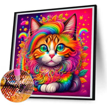 Load image into Gallery viewer, Colorful Cat 30*30CM(Canvas) Full Round Drill Diamond Painting
