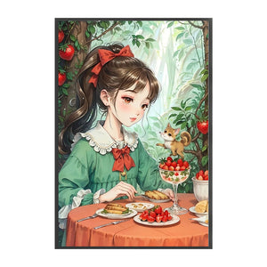 Yishu - Girl - 50*75CM 11CT 3 Stamped Cross Stitch