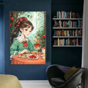 Yishu - Girl - 50*75CM 11CT 3 Stamped Cross Stitch