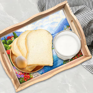 Diamond Painting Nesting Food Trays with Handle Coffee Table Tray (7)