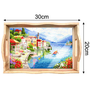Diamond Painting Nesting Food Trays with Handle Coffee Table Tray (7)