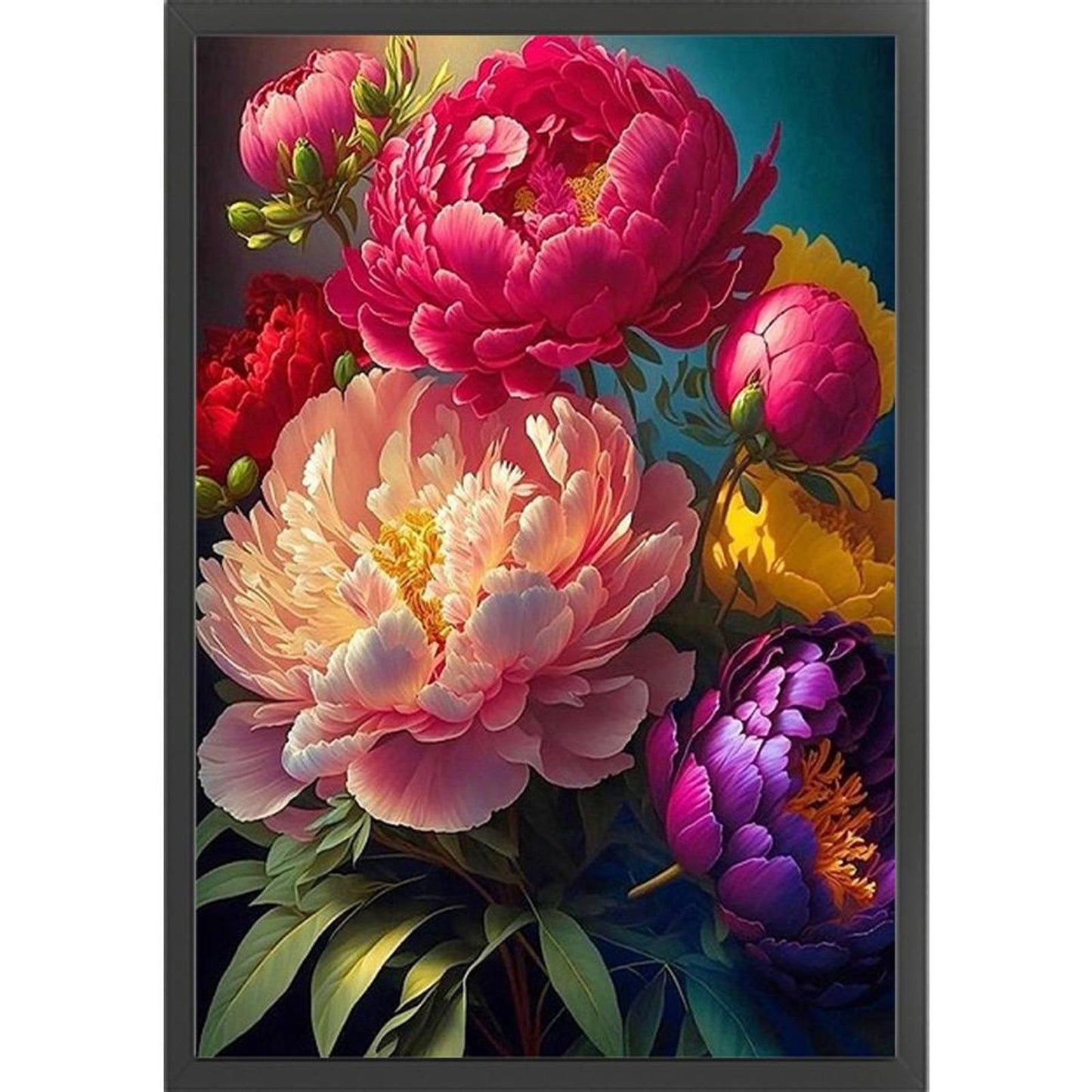 Peony - Full 11CT Counted Cross Stitch 40x60CM - Huacan