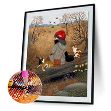 Load image into Gallery viewer, Girl With Autumn Vibe 40*50CM(Canvas) Full Round Drill Diamond Painting
