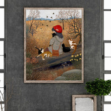 Load image into Gallery viewer, Girl With Autumn Vibe 40*50CM(Canvas) Full Round Drill Diamond Painting

