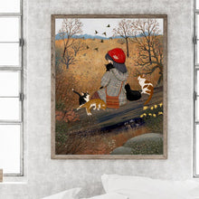 Load image into Gallery viewer, Girl With Autumn Vibe 40*50CM(Canvas) Full Round Drill Diamond Painting
