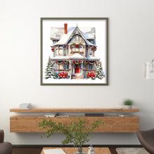 Load image into Gallery viewer, Huancan - Christmas Cottage - 50*50CM 11CT 3 Stamped Cross Stitch
