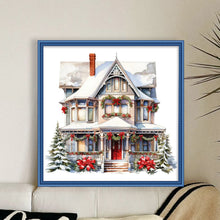 Load image into Gallery viewer, Huancan - Christmas Cottage - 50*50CM 11CT 3 Stamped Cross Stitch
