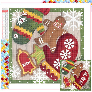 Christmas Gloves 30*30CM(Picture) Full Square Drill Diamond Painting