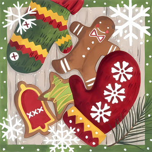 Christmas Gloves 30*30CM(Picture) Full Square Drill Diamond Painting
