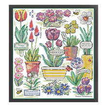 Load image into Gallery viewer, Joy Sunday - Flowers In The Botanical Garden - 33*38CM 14CT 2 Stamped Cross Stitch
