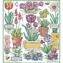 Load image into Gallery viewer, Joy Sunday - Flowers In The Botanical Garden - 33*38CM 14CT 2 Stamped Cross Stitch

