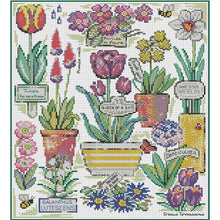Load image into Gallery viewer, Joy Sunday - Flowers In The Botanical Garden - 33*38CM 14CT 2 Stamped Cross Stitch
