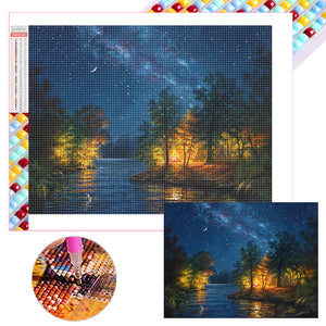 Forest 40*30CM(Picture) Full Square Drill Diamond Painting