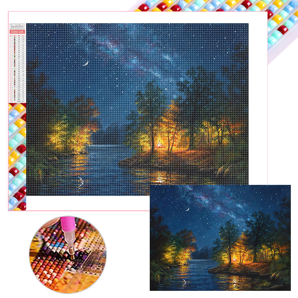 Forest 40*30CM(Picture) Full Square Drill Diamond Painting
