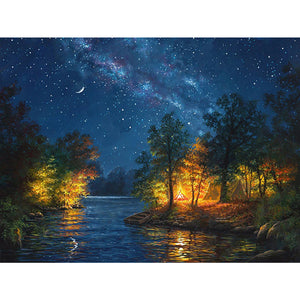 Forest 40*30CM(Picture) Full Square Drill Diamond Painting