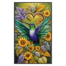 Load image into Gallery viewer, Yishu - Sunflowers And Hummingbirds - 35*60CM 11CT 3 Stamped Cross Stitch
