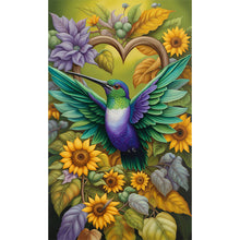 Load image into Gallery viewer, Yishu - Sunflowers And Hummingbirds - 35*60CM 11CT 3 Stamped Cross Stitch

