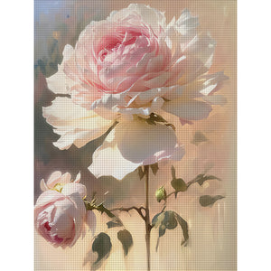 Mona Lisa Brand - Camellias - 50*63CM 11CT 3 Stamped Cross Stitch