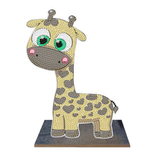 Load image into Gallery viewer, Wooden Desktop Diamond Painting Ornament Diamond Table Decor (Baby Giraffe 4)
