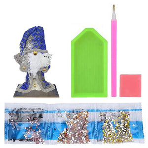 Wooden Desktop Diamond Painting Ornament Diamond Art Table Decor (Gnome 6)