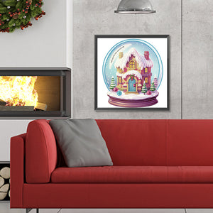 Christmas Crystal Ball 30*30CM(Canvas) Partial Special Shaped Drill Diamond Painting