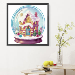 Christmas Crystal Ball 30*30CM(Canvas) Partial Special Shaped Drill Diamond Painting