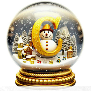Christmas Crystal Ball C 30*30CM(Canvas) Full Round Drill Diamond Painting