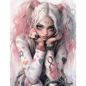 Harley Quinn 50*60CM(Picture) Full Round Drill Diamond Painting