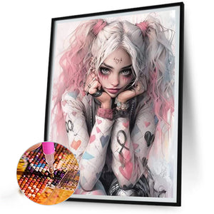 Harley Quinn 50*60CM(Picture) Full Round Drill Diamond Painting