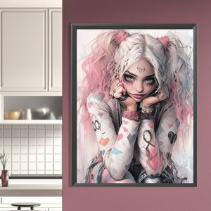 Harley Quinn 50*60CM(Picture) Full Round Drill Diamond Painting