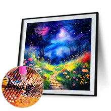 Load image into Gallery viewer, Night Scene Of Country Road 40*40CM(Canvas) Full Round Drill Diamond Painting
