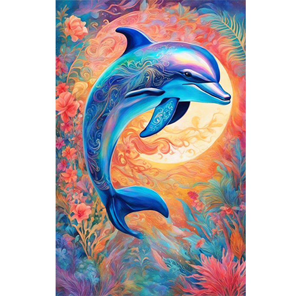 Dolphin 40*60CM(Canvas) Full Round Drill Diamond Painting
