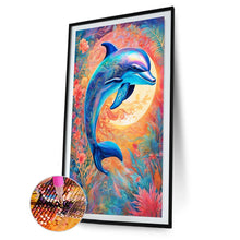 Load image into Gallery viewer, Dolphin 40*60CM(Canvas) Full Round Drill Diamond Painting
