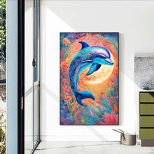 Load image into Gallery viewer, Dolphin 40*60CM(Canvas) Full Round Drill Diamond Painting
