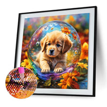 Load image into Gallery viewer, Puppy With Bubble Ball 30*30CM(Canvas) Full Round Drill Diamond Painting
