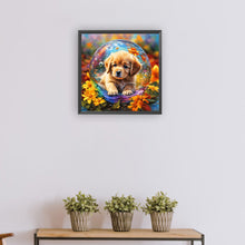 Load image into Gallery viewer, Puppy With Bubble Ball 30*30CM(Canvas) Full Round Drill Diamond Painting
