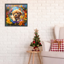 Load image into Gallery viewer, Puppy With Bubble Ball 30*30CM(Canvas) Full Round Drill Diamond Painting
