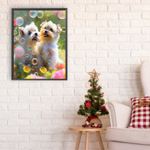 Load image into Gallery viewer, Two Dogs 30*40CM(Canvas) Full Round Drill Diamond Painting
