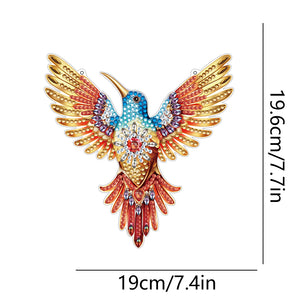 Acrylic Special Shape Diamond Painting Hanging Sign (Hummingbird 3)