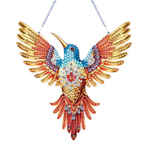 Acrylic Special Shape Diamond Painting Hanging Sign (Hummingbird 3)