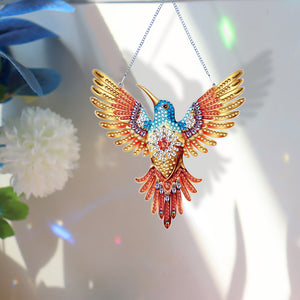 Acrylic Special Shape Diamond Painting Hanging Sign (Hummingbird 3)