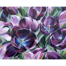 Load image into Gallery viewer, Purple Tulips 50*40CM(Picture) Full Round Drill Diamond Painting
