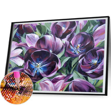 Load image into Gallery viewer, Purple Tulips 50*40CM(Picture) Full Round Drill Diamond Painting
