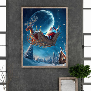 Christmas Santa Claus 30*40CM(Canvas) Full Round Drill Diamond Painting