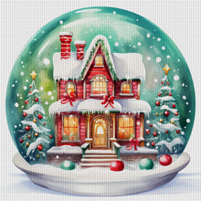 Load image into Gallery viewer, Yishu - Christmas Igloo Crystal Ball - 50*50CM 11CT 3 Stamped Cross Stitch
