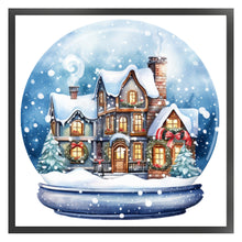 Load image into Gallery viewer, Yishu - Christmas Igloo Crystal Ball - 50*50CM 11CT 3 Stamped Cross Stitch
