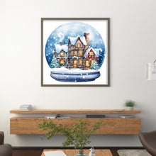 Load image into Gallery viewer, Yishu - Christmas Igloo Crystal Ball - 50*50CM 11CT 3 Stamped Cross Stitch
